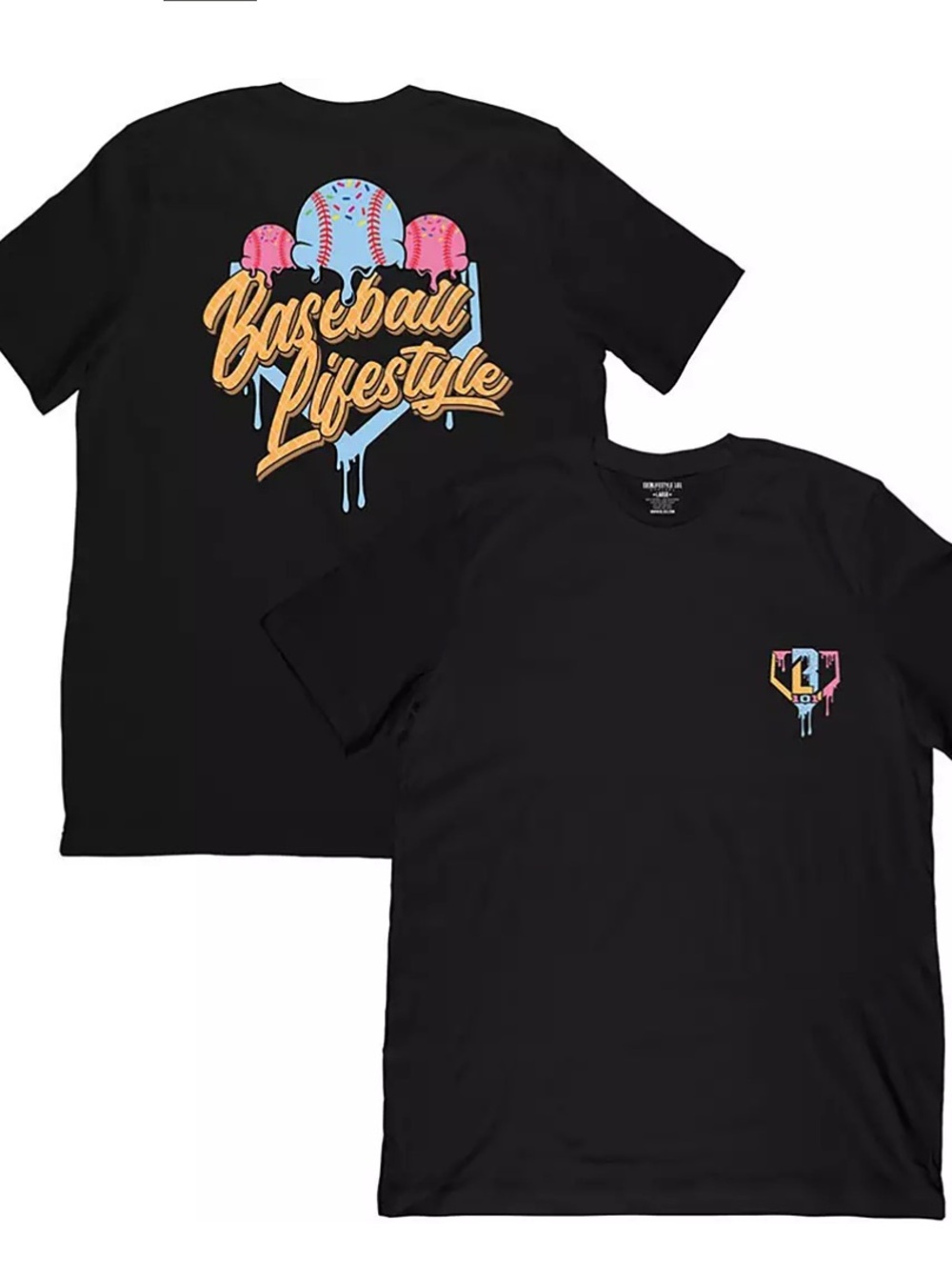 Baseball Lifestyle 101 Men's Ice Cream Shirt Men’s Small
